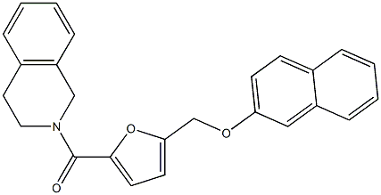 [5-(3,4-dihydroisoquinolin-2(1H)-ylcarbonyl)-2-furyl]methyl 2-naphthyl ether 结构式