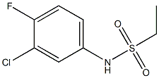 N-(3-氯-4-氟苯基)乙磺酰胺 结构式