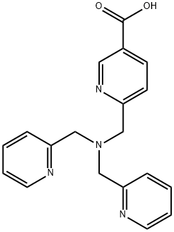 6-[[双(2-吡啶基甲基)氨基]甲基]-3-吡啶羧酸 结构式