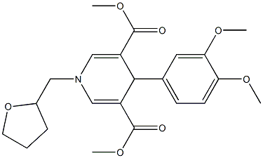 dimethyl 4-(3,4-dimethoxyphenyl)-1-(tetrahydro-2-furanylmethyl)-1,4-dihydro-3,5-pyridinedicarboxylate 结构式