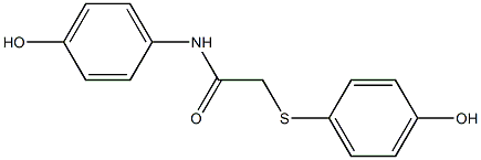 N-(4-hydroxyphenyl)-2-[(4-hydroxyphenyl)sulfanyl]acetamide 结构式