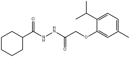 N'-[2-(2-isopropyl-5-methylphenoxy)acetyl]cyclohexanecarbohydrazide 结构式