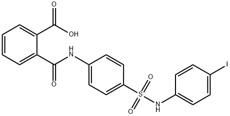 2-({4-[(4-iodoanilino)sulfonyl]anilino}carbonyl)benzoic acid 结构式