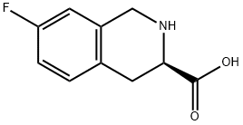 (3R)-7-fluoro-1,2,3,4-tetrahydroisoquinoline-3-carboxylic acid 结构式