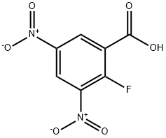 2-氟-3,5-二硝基苯甲酸 结构式