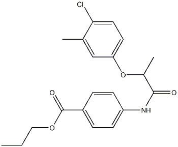 propyl 4-{[2-(4-chloro-3-methylphenoxy)propanoyl]amino}benzoate 结构式