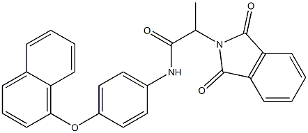 2-(1,3-dioxo-1,3-dihydro-2H-isoindol-2-yl)-N-[4-(1-naphthyloxy)phenyl]propanamide 结构式