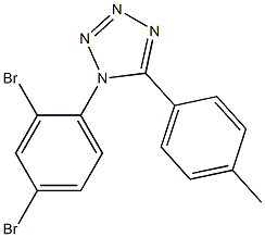 1-(2,4-dibromophenyl)-5-(4-methylphenyl)-1H-tetraazole 结构式