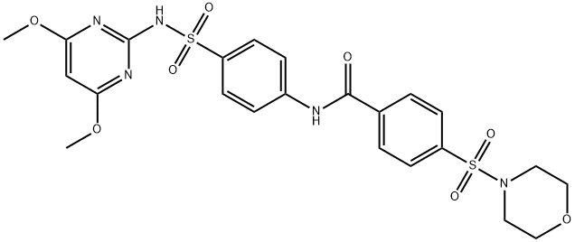 N-(4-{[(4,6-dimethoxypyrimidin-2-yl)amino]sulfonyl}phenyl)-4-(morpholin-4-ylsulfonyl)benzamide 结构式
