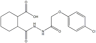 2-({2-[2-(4-chlorophenoxy)acetyl]hydrazino}carbonyl)cyclohexanecarboxylic acid 结构式