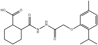 2-({2-[2-(2-isopropyl-5-methylphenoxy)acetyl]hydrazino}carbonyl)cyclohexanecarboxylic acid 结构式