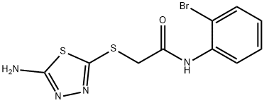 2-[(5-amino-1,3,4-thiadiazol-2-yl)sulfanyl]-N-(2-bromophenyl)acetamide 结构式