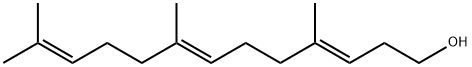 (3E,7E)-4,8,12-trimethyltrideca-3,7,11-trien-1-ol 结构式