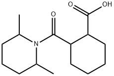 2-[(2,6-dimethylpiperidin-1-yl)carbonyl]cyclohexanecarboxylic acid 结构式