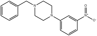 Piperazine, 1-(3-nitrophenyl)-4-(phenylmethyl)- 结构式