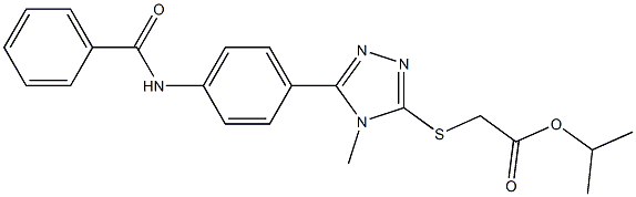 isopropyl ({5-[4-(benzoylamino)phenyl]-4-methyl-4H-1,2,4-triazol-3-yl}sulfanyl)acetate 结构式