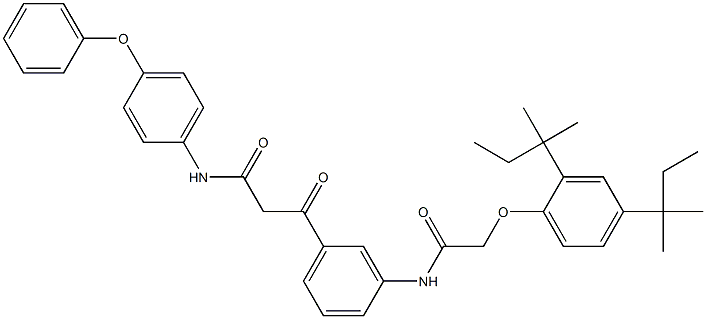 3-(3-{[(2,4-ditert-pentylphenoxy)acetyl]amino}phenyl)-3-oxo-N-(4-phenoxyphenyl)propanamide 结构式