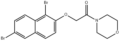 4-{[(1,6-dibromo-2-naphthyl)oxy]acetyl}morpholine 结构式