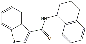 N-(1,2,3,4-tetrahydronaphthalen-1-yl)-1-benzothiophene-3-carboxamide 结构式