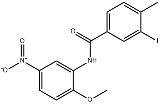 3-iodo-N-(2-methoxy-5-nitrophenyl)-4-methylbenzamide 结构式