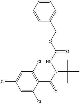 benzyl 2-tert-butyl-2-(2,4,6-trichlorobenzoyl)hydrazinecarboxylate 结构式