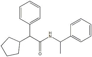 2-cyclopentyl-2-phenyl-N-(1-phenylethyl)acetamide 结构式