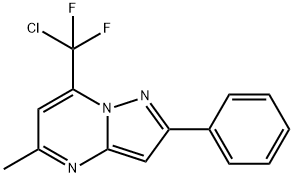 7-[chloro(difluoro)methyl]-5-methyl-2-phenylpyrazolo[1,5-a]pyrimidine 结构式
