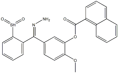 2-methoxy-5-[2-(phenylsulfonyl)carbohydrazonoyl]phenyl 1-naphthoate 结构式