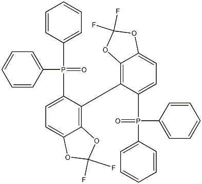 [(4R)-2,2,2',2'-四氟[4,4'-二-1,3-苯并二氧杂环戊烯]-5,5'-二基]双[二苯基氧化膦] 结构式