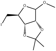 (3aS,4S,6aR)-4-(iodomethyl)-6-methoxy-2,2-dimethyltetrahydrofuro[3,4-d][1,3]dioxole 结构式