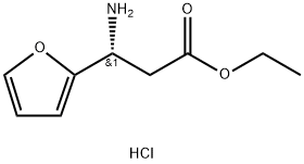 ETHYL (3R)-3-AMINO-3-(FURAN-2-YL)PROPANOATE HYDROCHLORIDE 结构式