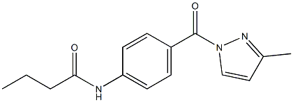 N-{4-[(3-methyl-1H-pyrazol-1-yl)carbonyl]phenyl}butanamide 结构式