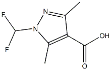 1-(difluoromethyl)-3,5-dimethyl-1H-pyrazole-4-carboxylic acid 结构式