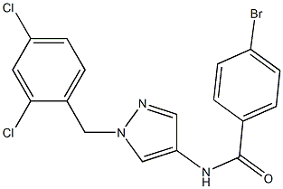 4-bromo-N-[1-(2,4-dichlorobenzyl)-1H-pyrazol-4-yl]benzamide 结构式