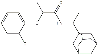 N-[1-(1-adamantyl)ethyl]-2-(2-chlorophenoxy)propanamide 结构式