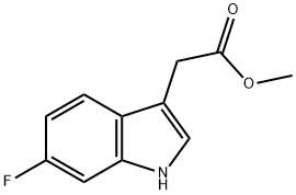 6-氟吲哚-3-乙酸甲酯 结构式