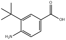 3-叔丁基-4-氨基苯甲酸 结构式