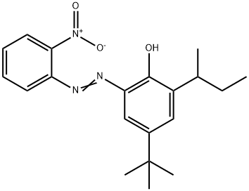 Phenol, 4-(1,1-dimethylethyl)-2-(1-methylpropyl)-6-[2-(2-nitrophenyl)diazenyl]- 结构式