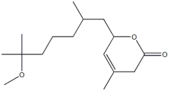 2H-Pyran-2-one, 3,6-dihydro-6-(6-methoxy-2,6-dimethylheptyl)-4-methyl- 结构式