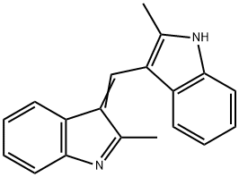 1H-Indole, 2-methyl-3-[(2-methyl-3H-indol-3-ylidene)methyl]- 结构式
