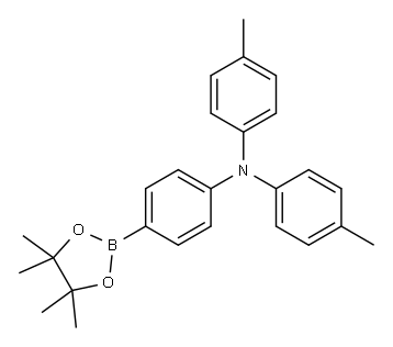 4-硼酸片呐醇酯-4,4-二甲基三苯胺 结构式
