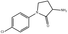 3-氨基-1-(4-氯苯基)吡咯烷-2-酮 结构式