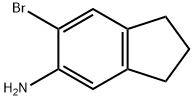6-溴-2,3-二氢-1H-茚满-5-胺 结构式