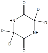 piperazine-2,5-dione-3,3,6,6-d4 结构式