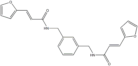 3-(2-furyl)-N-[3-({[3-(2-furyl)acryloyl]amino}methyl)benzyl]acrylamide 结构式