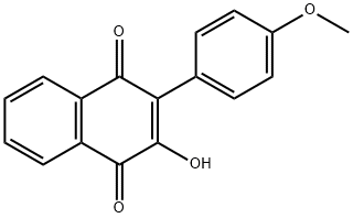 1,4-Naphthalenedione, 2-hydroxy-3-(4-methoxyphenyl)- 结构式