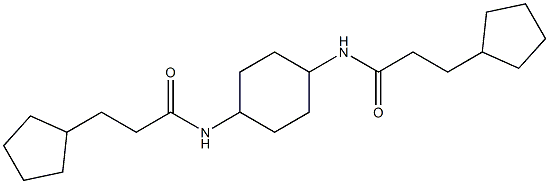 3-cyclopentyl-N-{4-[(3-cyclopentylpropanoyl)amino]cyclohexyl}propanamide 结构式