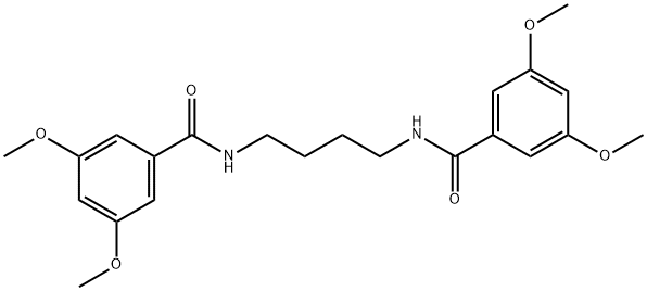 N-{4-[(3,5-dimethoxybenzoyl)amino]butyl}-3,5-dimethoxybenzamide 结构式