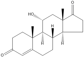 11α-羟基-雄甾-4-烯-317-二酮 结构式