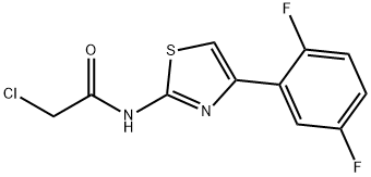 2-氯-N-(4-(2,5-二氟苯基)噻唑-2-基)乙酰胺 结构式
